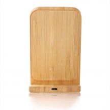 Bambusowa ładowarka bezprzewodowa 10W B'RIGHT, stojak na telefon | Wilder