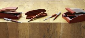 Zestaw piśmienniczy, długopis, pióro wieczne i nóż do otwierania listów