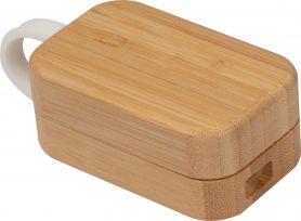 Słuchawki bezprzewodowe w bambusowym pudełku