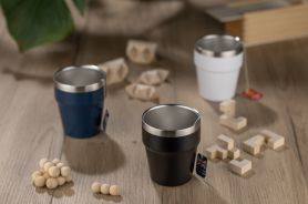 Kubek z recyklingowanej stali nierdzewnej MAKEL 300 ml