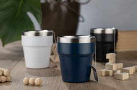 Kubek z recyklingowanej stali nierdzewnej MAKEL 300 ml