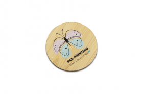 Przypinka bambusowa ROUND