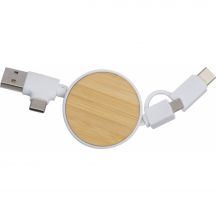 Kabel do ładowania bambusowy GRONINGEN
