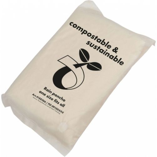 Poncho przeciwdeszczowe biodegradowalne FLEURUS