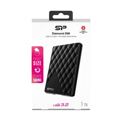 Przenośny dysk USB 3,0 Silicon Power Diamond D06 1TB, czarny