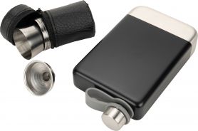 Zestaw piersiówka 266 ml, kieliszki 30 ml i lejek TAHAT Schwarzwolf