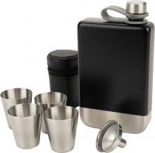 Zestaw piersiówka 266 ml, kieliszki 30 ml i lejek TAHAT Schwarzwolf