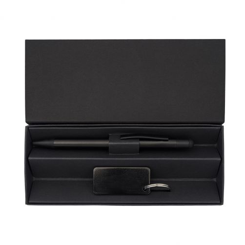 Zestaw upominkowy długopis i brelok Couple, czarny