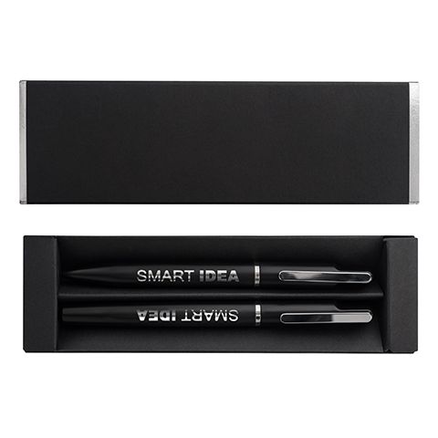 Zestaw piśmienniczy (lustrzany grawer) Treasure, srebrny