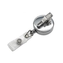 Metalowy ski-pass Zipik, srebrny