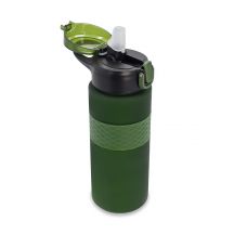 Bidon ze słomką Noviq 700 ml, ciemny zielony