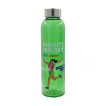 Kolorowa, szklana butelka Aqua Kuba 500 ml, zielony