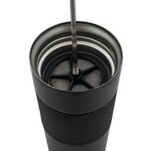 Kubek termiczny z french press Aspet 450 ml, czarny