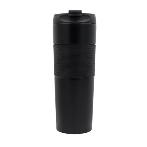 Kubek termiczny z french press Aspet 450 ml, czarny