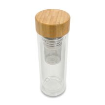 Dwuścienna butelka z zaparzaczem Helen 400 ml, transparentny