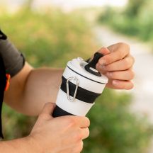 Kubek silikonowy Flexi 350 ml, czarny