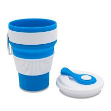 Kubek silikonowy Flexi 350 ml, niebieski