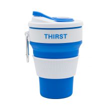 Kubek silikonowy Flexi 350 ml, niebieski