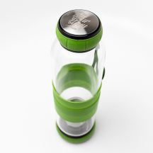 Szklana butelka z zaparzaczem do herbaty Sulmona 550 ml, zielony