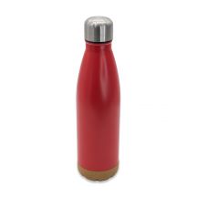 Butelka termiczna z korkowym spodem Jowi 500 ml, czerwony