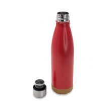 Butelka termiczna z korkowym spodem Jowi 500 ml, czerwony