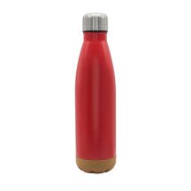 Butelka termiczna z korkowym spodem Jowi 500 ml, czerwony