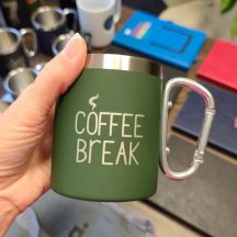 Kubek stalowy Magaro 300 ml, ciemny zielony