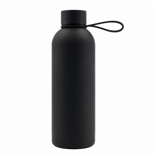 Butelka termiczna z uchwytem Mendoza Duo 500 ml, czarny
