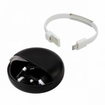 Zestaw słuchawki w etui z bransoletką USB, szary