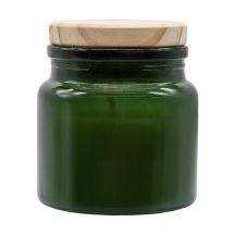 Świeca zapachowa w szkle Lemora, ciemny zielony