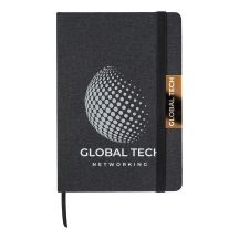 Notes A5, w oprawie z materiału RPET, Westminster, czarny