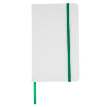 Notatnik Carmona 130x210/80k linia, zielony/biały