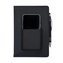 Notes z kieszonką na telefon Eibar, czarny