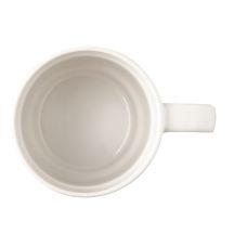 Kubek ceramiczny z bambusową przykrywką Giulia, biały