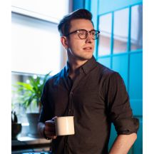 Kubek z powłoką sublimacyjną Ars 400 ml, granatowy