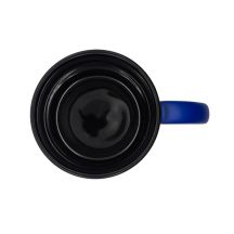 Kubek ceramiczny Velluto 350 ml, niebieski