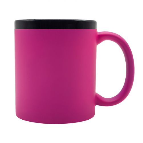 Kubek ceramiczny Velluto 350 ml, magenta