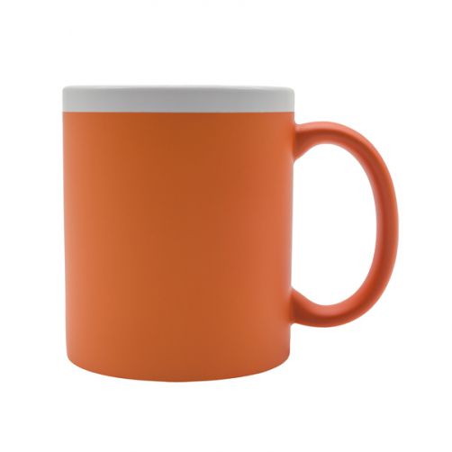 Kubek ceramiczny Velutti 350 ml, pomarańczowy