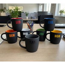 Kubek ceramiczny Esla 345 ml, czerwony