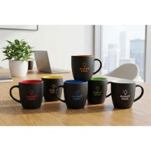 Kubek ceramiczny Esla 345 ml, pomarańczowy