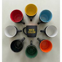 Kubek ceramiczny Esla 345 ml, ciemny zielony