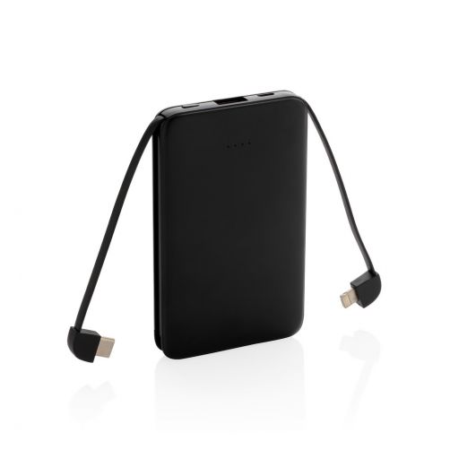 Power bank 5000 mAh, zintegrowany kabel 3 w 1