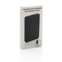 Power bank 5000 mAh, zintegrowany kabel 3 w 1