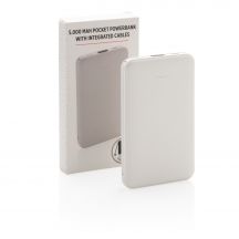Power bank 5000 mAh, zintegrowany kabel 3 w 1