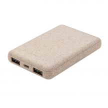 Power bank 5000 mAh ze słomy pszenicznej