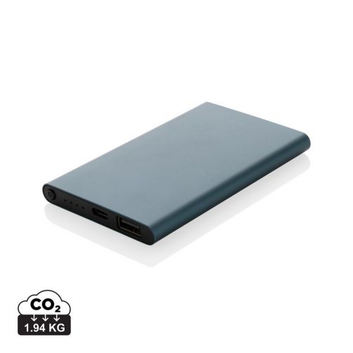 Power bank 4000 mAh z aluminium z recyklingu