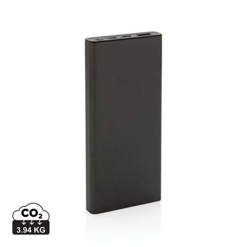 Szybki power bank 10000 mAh Terra, aluminium z recyklingu