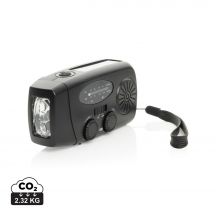 Radio survivalowe AM/FM, power bank 1800 mAh, latarka RescueWave
