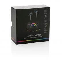 Bezprzewodowe słuchawki douszne RGB z ENC Gaming Hero
