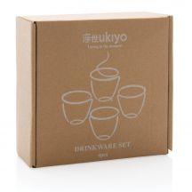 Zestaw kubków ceramicznych 120 ml Ukiyo, 4 el.